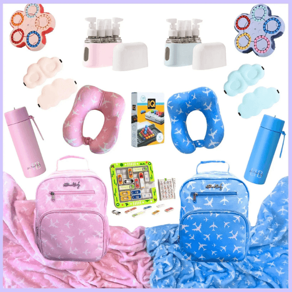 Kids travel bundles with toys and accessories