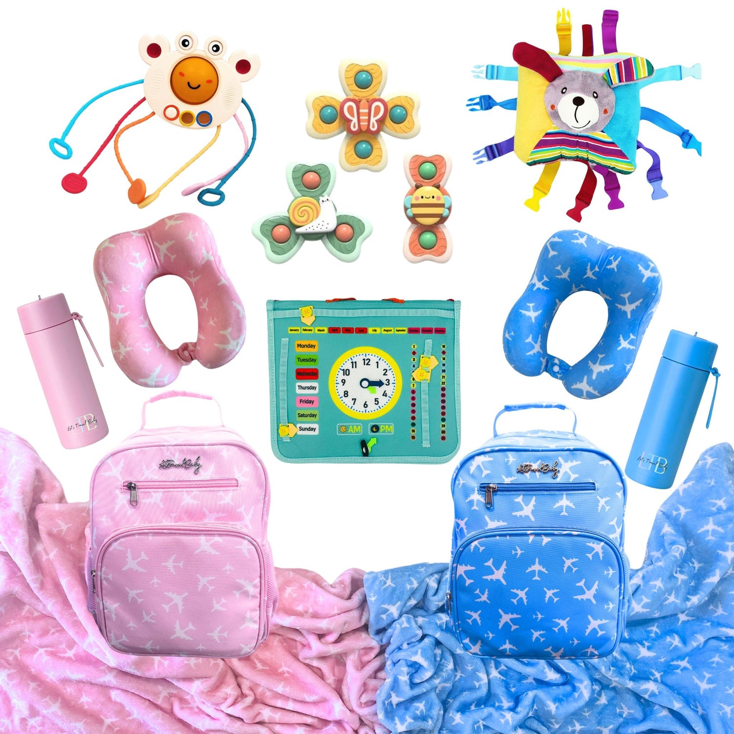 Toddler Travel Toy and Accessories Bundle