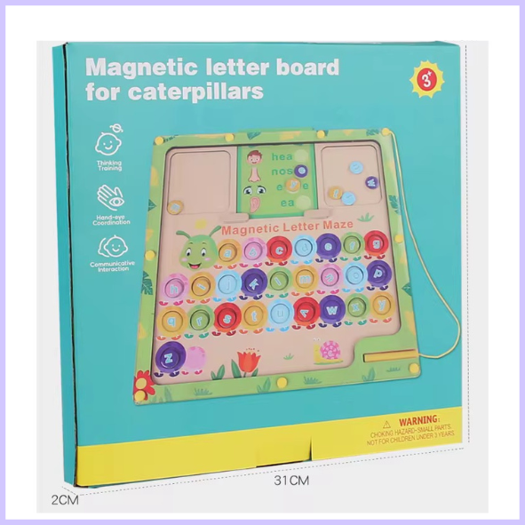 Kids Travel Toy Caterpillar Letter Board