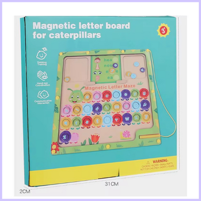 Kids Travel Toy Caterpillar Letter Board