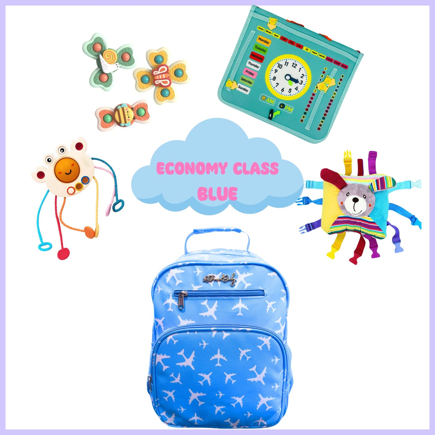 Carry-On Toddler Bag | With Travel Activity Toys & Accessories | Ages 18mth+