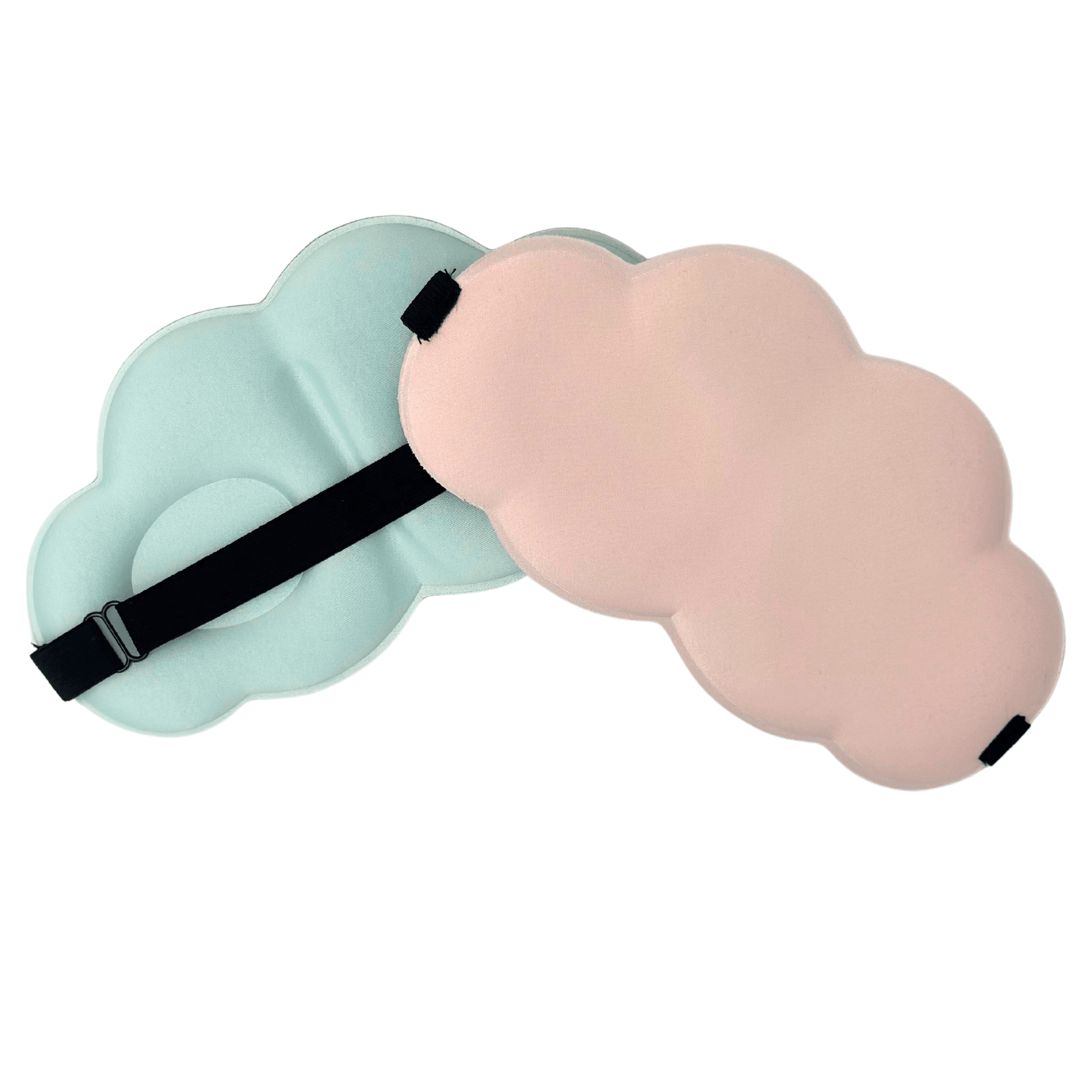 Kids travel eye mask cloud shaped pink and blue