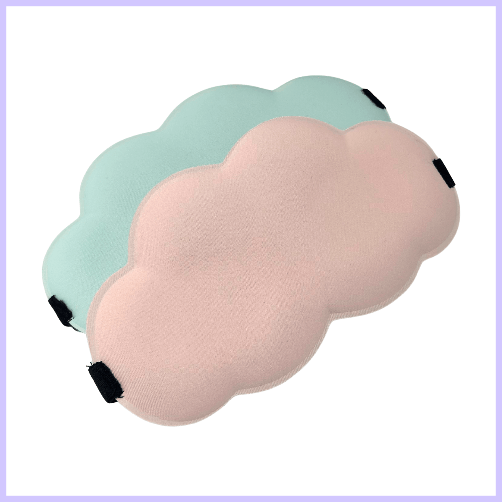 Kids travel mask cloud shaped pink and blue