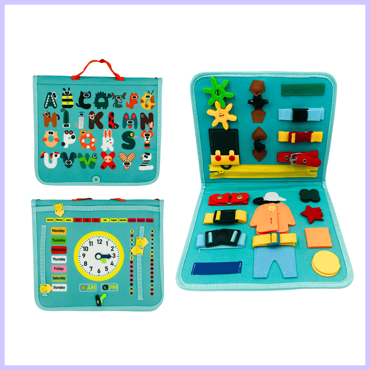 Montessori-busy-board toddler travel toy