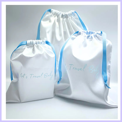 Blue Satin Storage Gift Bag