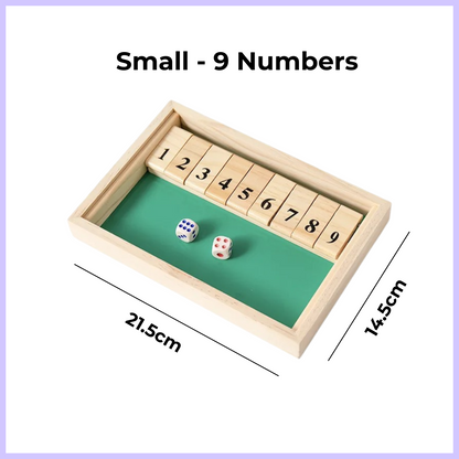 Shut the box dice game 9 numbers