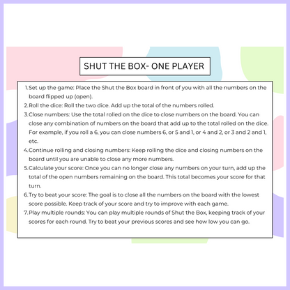 SHUT THE BOX