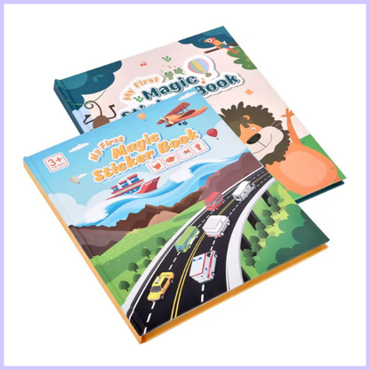 Kids Travel Activities Reusable Silicone Sticker Book